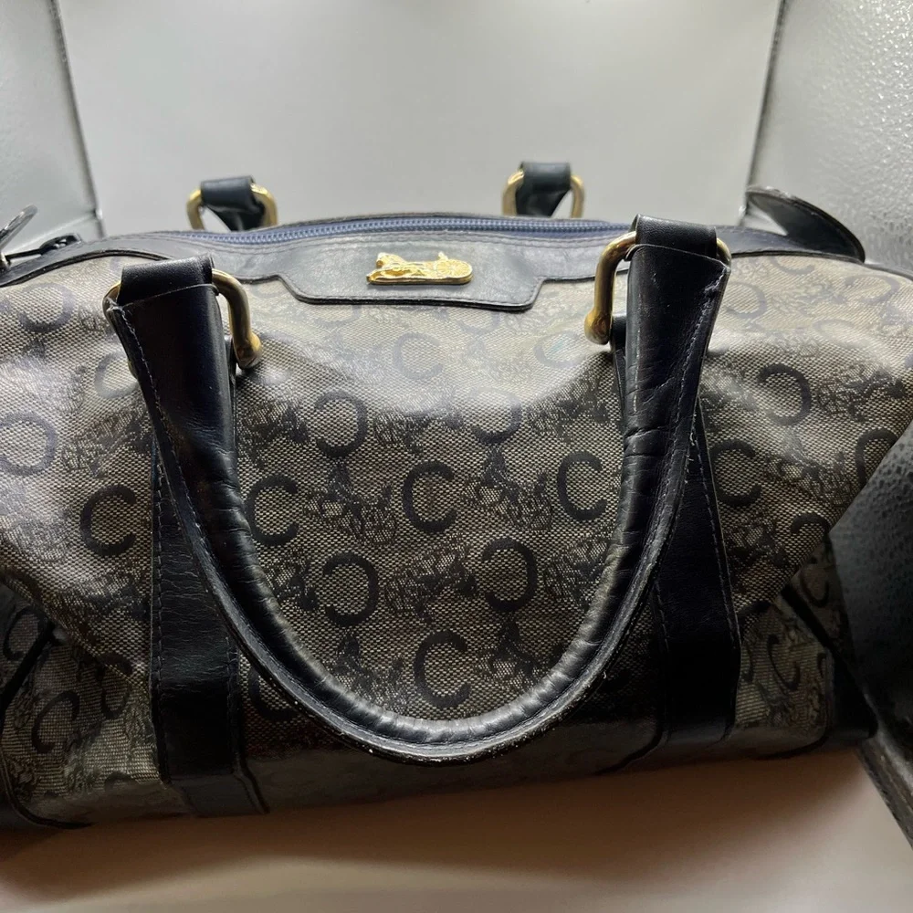 Vintage Celine, brown and black handbag